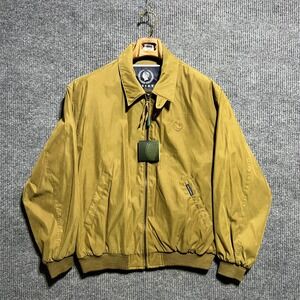 Caesars Harrington Jacket Mens L Tan Casino Vegas Embroidered Zip Up Bomber